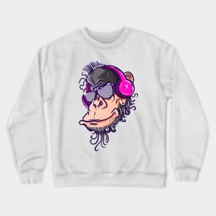 Funky DJ Monkey Crewneck Sweatshirt